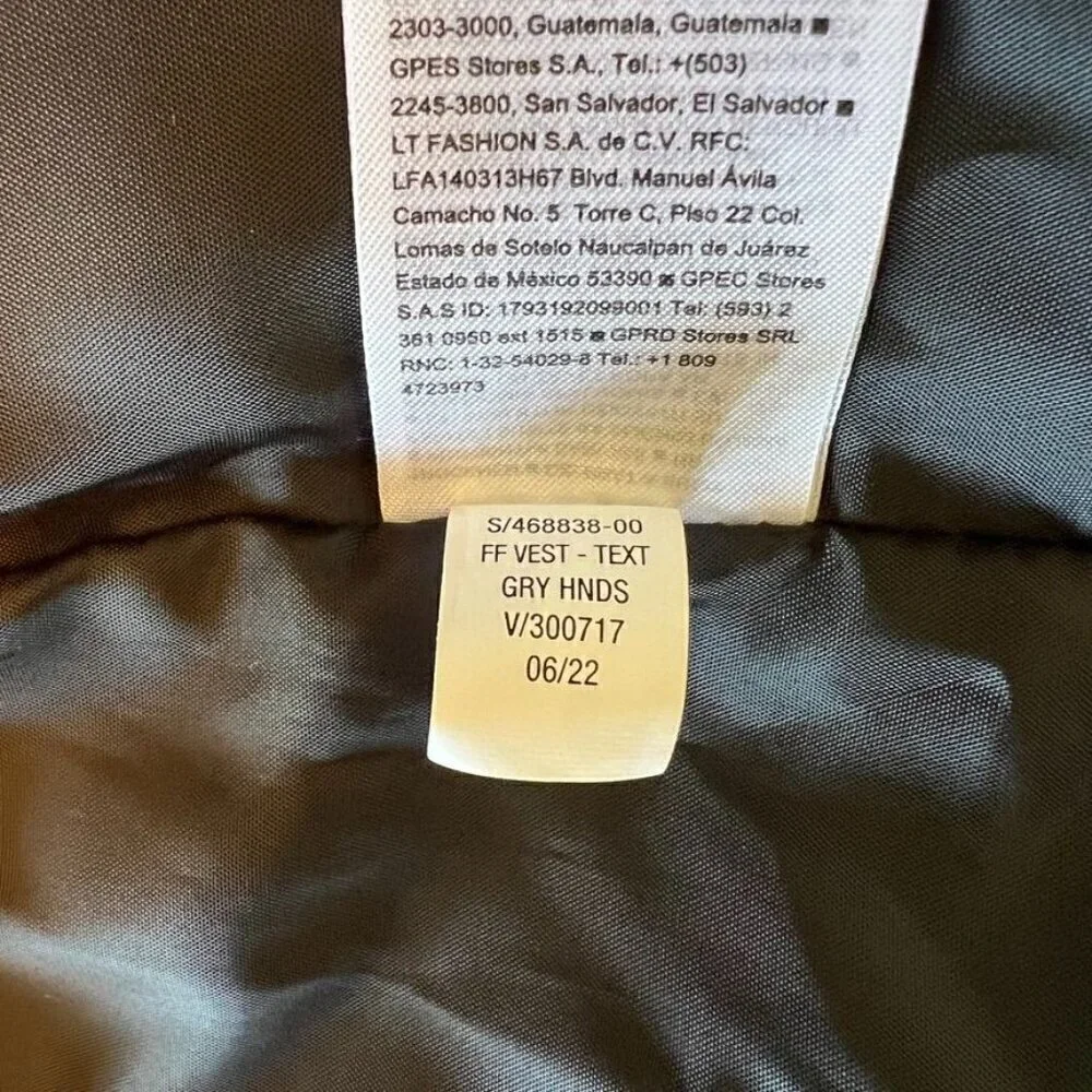 Old Navy Gender-Neutral Grey Herringbone Frost-Free Puffer Vest for Kids